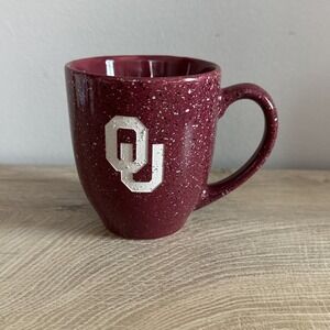 University of Oklahoma OU  Coffee Mug Ceramic‎ Splatter Boomer Sooner 16 fl oz